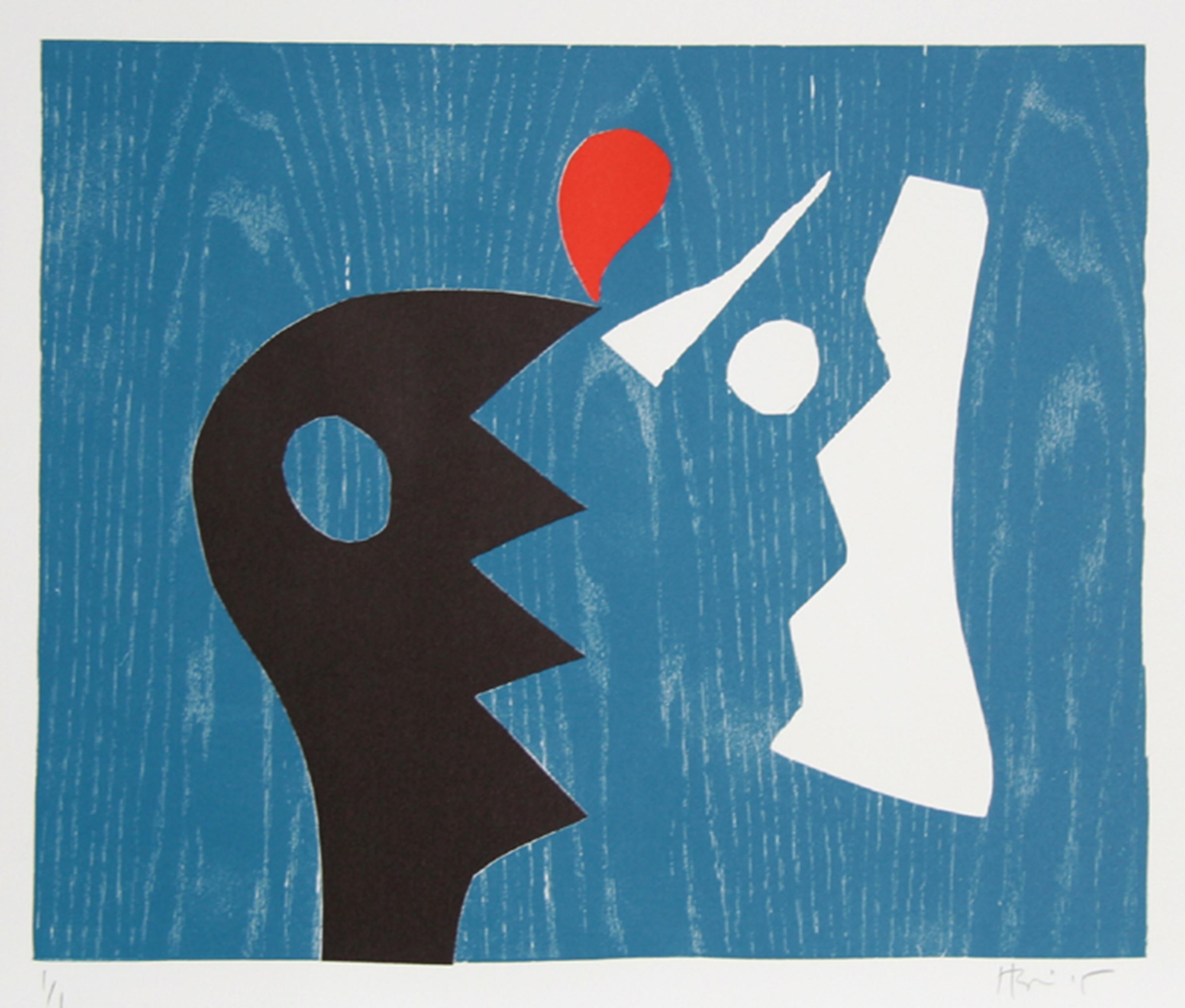 Artist: Charlie Hewitt, American (1946 - )
Title:	Untitled - I
Year:	circa 1995
Medium:	Woodblock Monoprint, Signed in Pencil
Edition: 1/1
Size: 20 x 24 in. (50.8 x 60.96 cm)