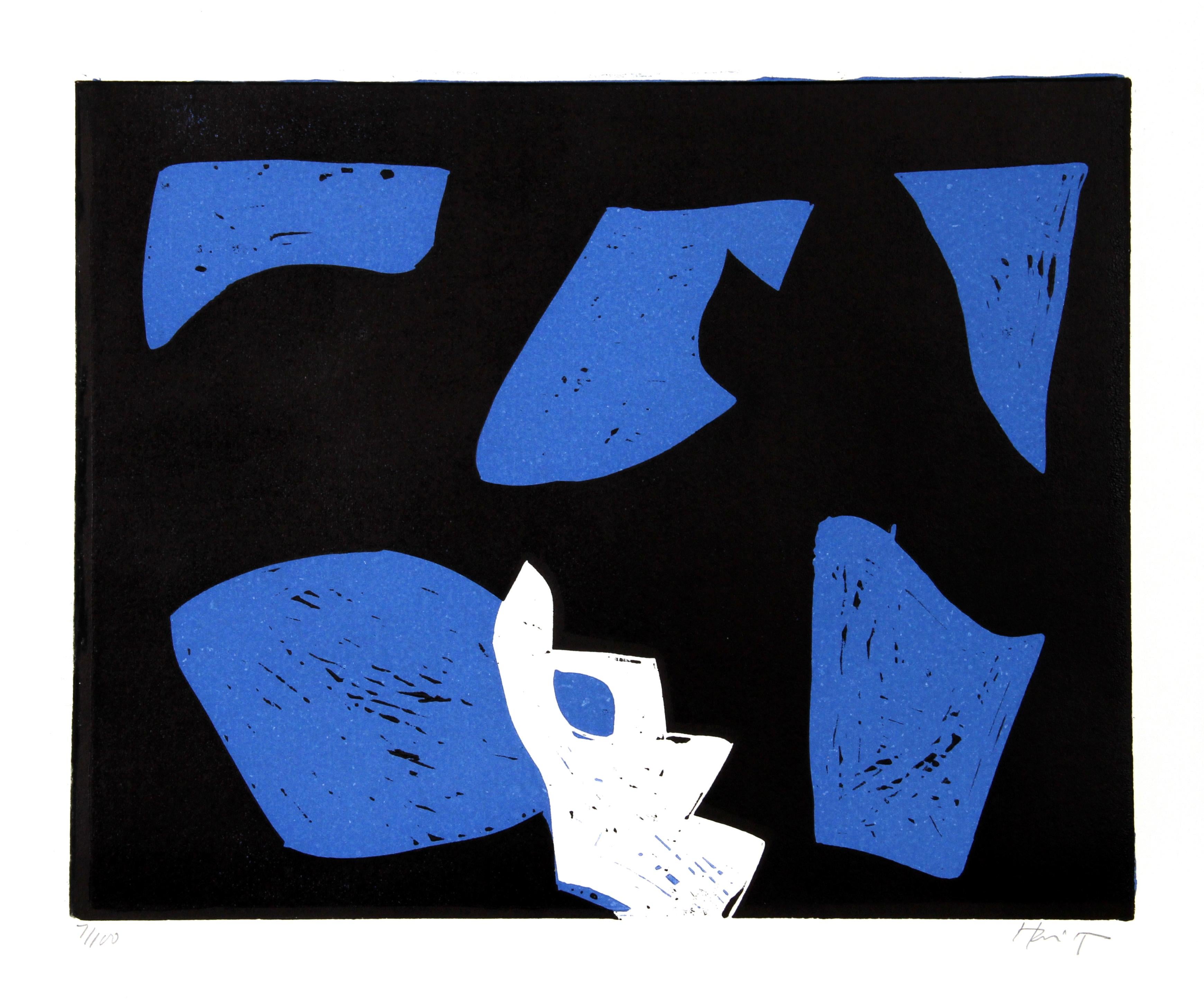 Untitled Abstract Woodcut by Charlie Hewitt