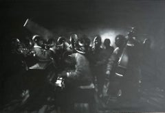 Sans titre (Scène japonaise) - Charlie Mackesy, Pastel original, Musician, Instruments