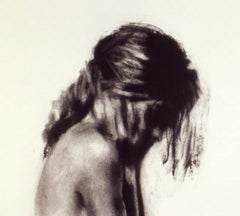 Girl-signed lithograph, figurative, contemporary, print, female, emotion, nude
