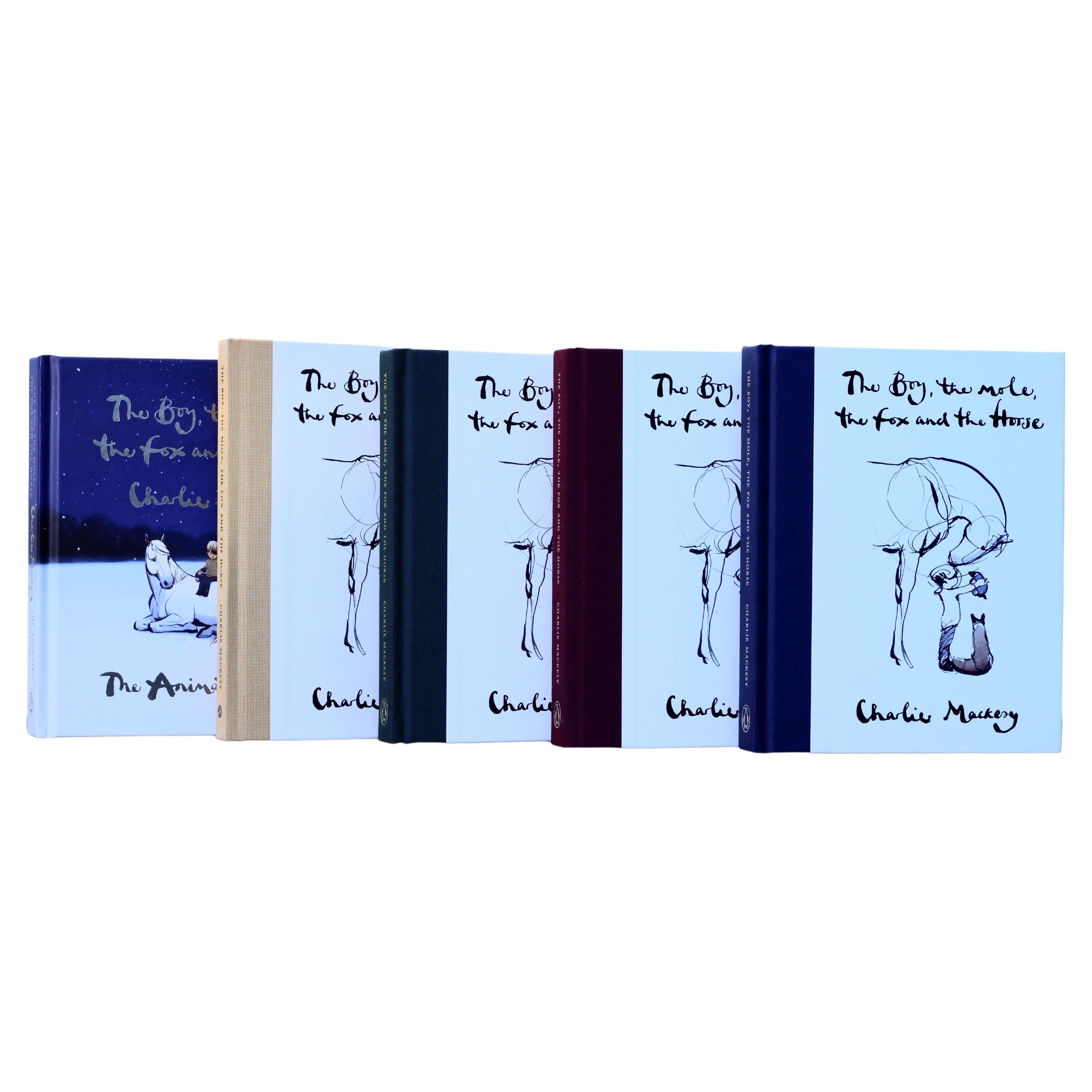 A very rare complete collection of signed true First edition / First Print of all five published editions of

The Boy, the Mole, the Fox and the Horse


All hand signed in person by the author, artist and illustrator Charlie Mackesy

Full documented