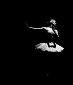 "Beguiled, Christine No. 1" - ballet, black and white, figurative, ballerina