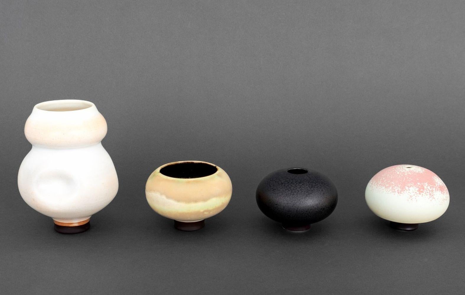 Charlie Olson (American, b. 1951) Four Porcelain Vases, each marked 