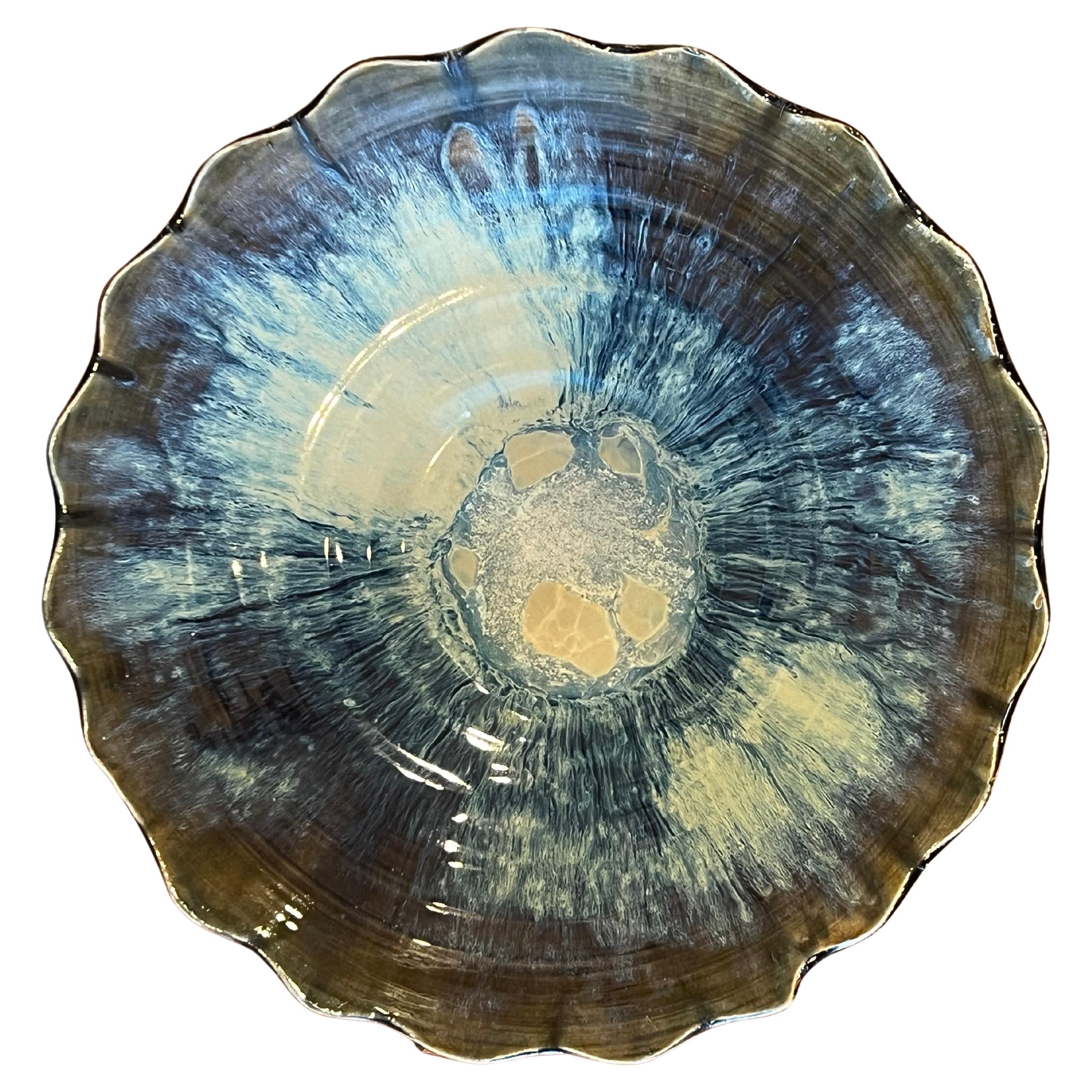 Charlie Parker Blue/Green Ceramic Charger