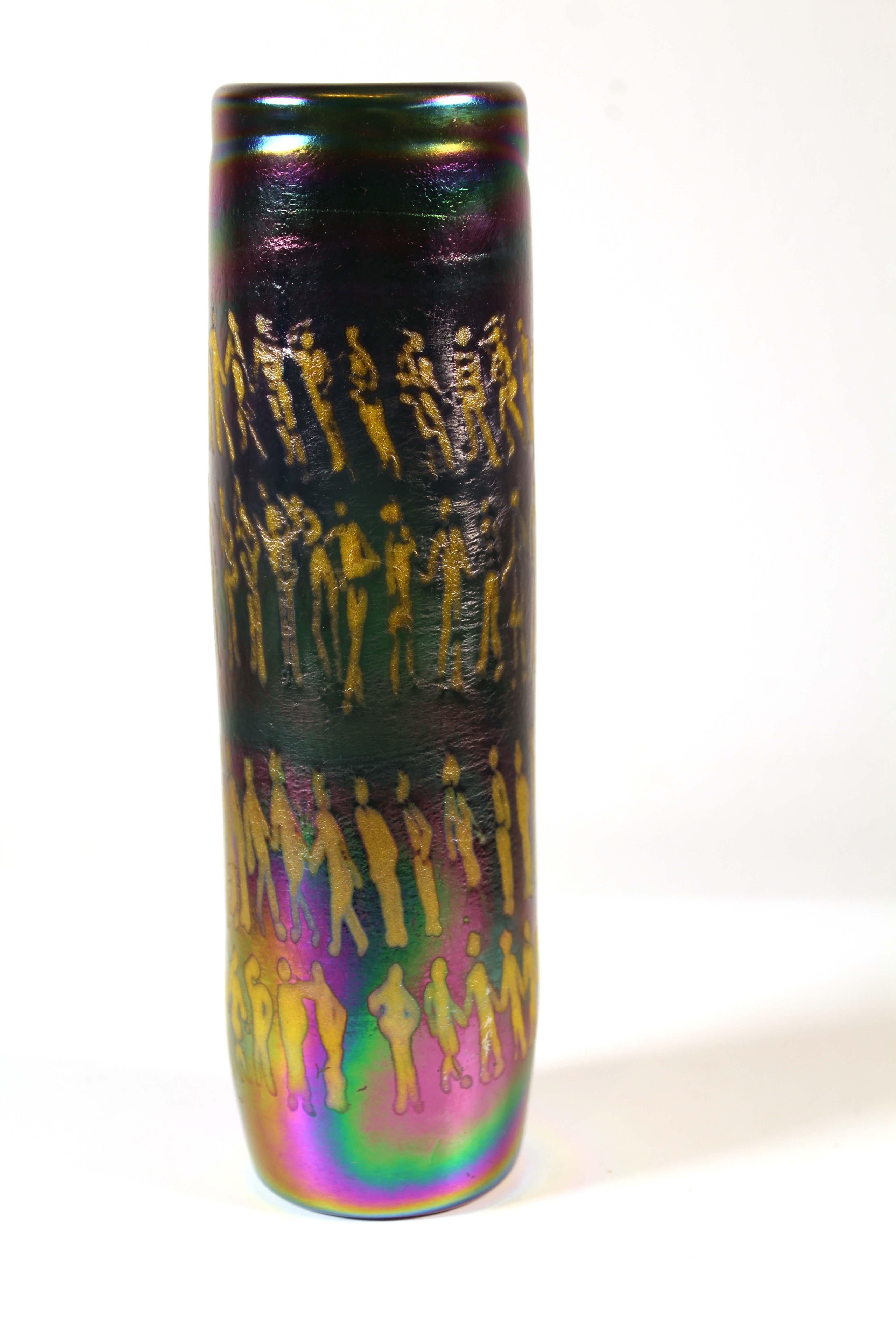 Charlie Parriott and Collection of Contemporary Iridescent Glass Vessels 8