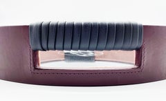 Charlie Round Serving Tray Burgundy by Noda Designs