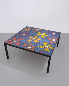 Charlie Sheppard Large Square steel frame Mosaic Coffee Table