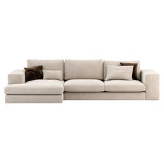 Charlie Sofa with Chaise Longue in Fabric, Portuguese 21st Century Contemporary