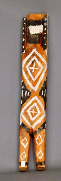 Navajo Folk Art Figure, Charlie Willetto, Native American Orange White Effigy