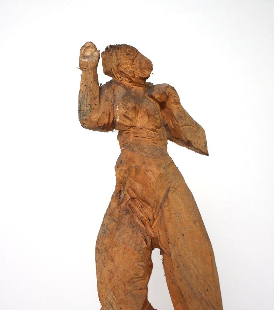 Charlott Szukala (Germany 1977 -) Sculpture, 'female nude', hand carved, made of wood.

Additional information: 
Material: Wood hand carved
Dimensions: D 26 x H 92 cm.
