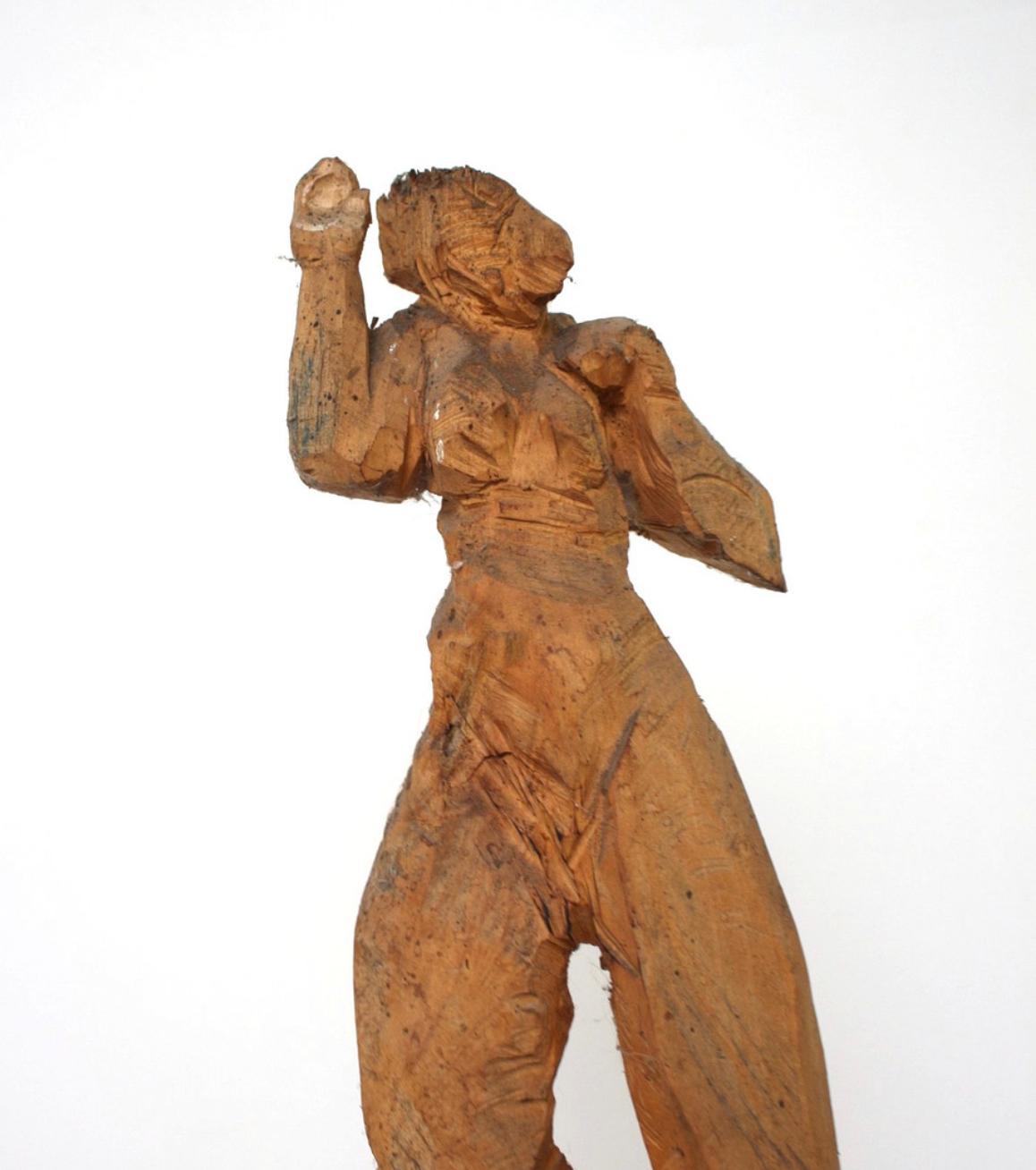 Contemporary Charlott Szukala, Sculpture, 'Female Nude', Hand Carved in Wood, Germany 2010 For Sale