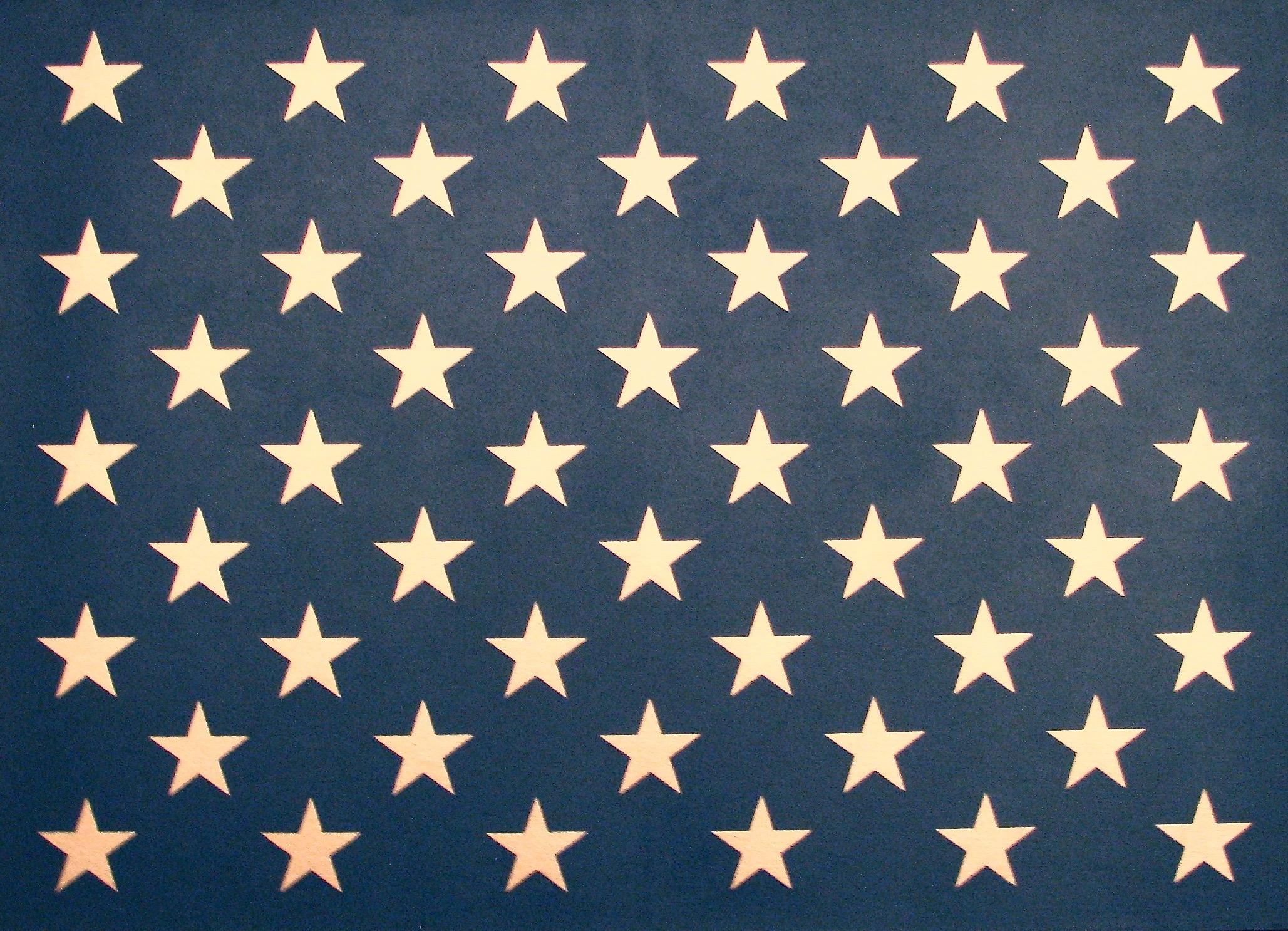 „Stars and Stripes“ Americana Pop 23 Karat Blattgold/Rotes/Blaues/Blaues Ölgemälde, Flaggengemälde im Angebot 4