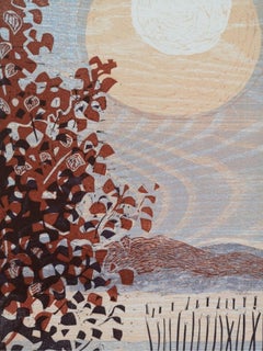 Creyr (Heron), Charlotte Baxter, Limited Edition Print, Bird Landscape Artwork