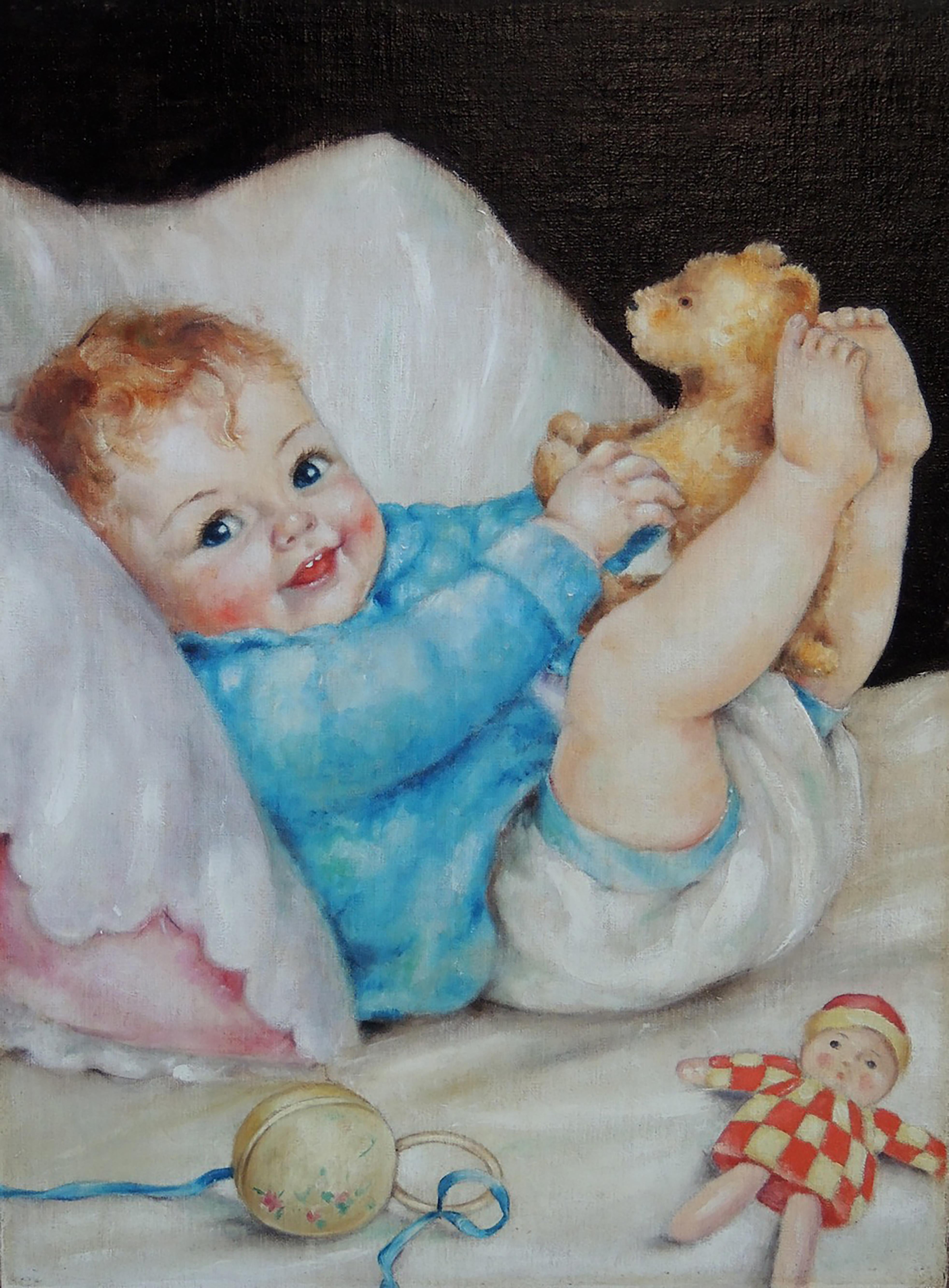 Charlotte Becker Figurative Painting - Happy Child