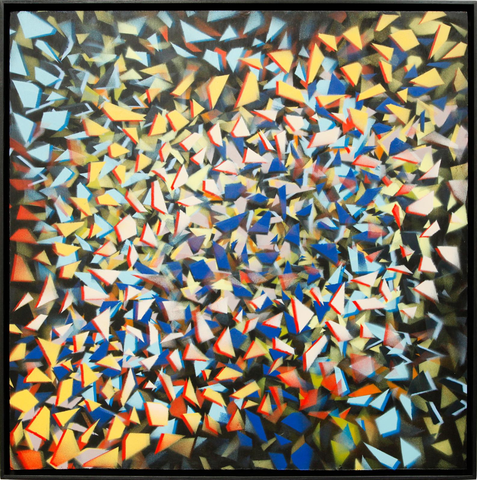 Abstract Painting Charlotte Bernays - Origine - Peinture originale colorée, graphique et géométrique