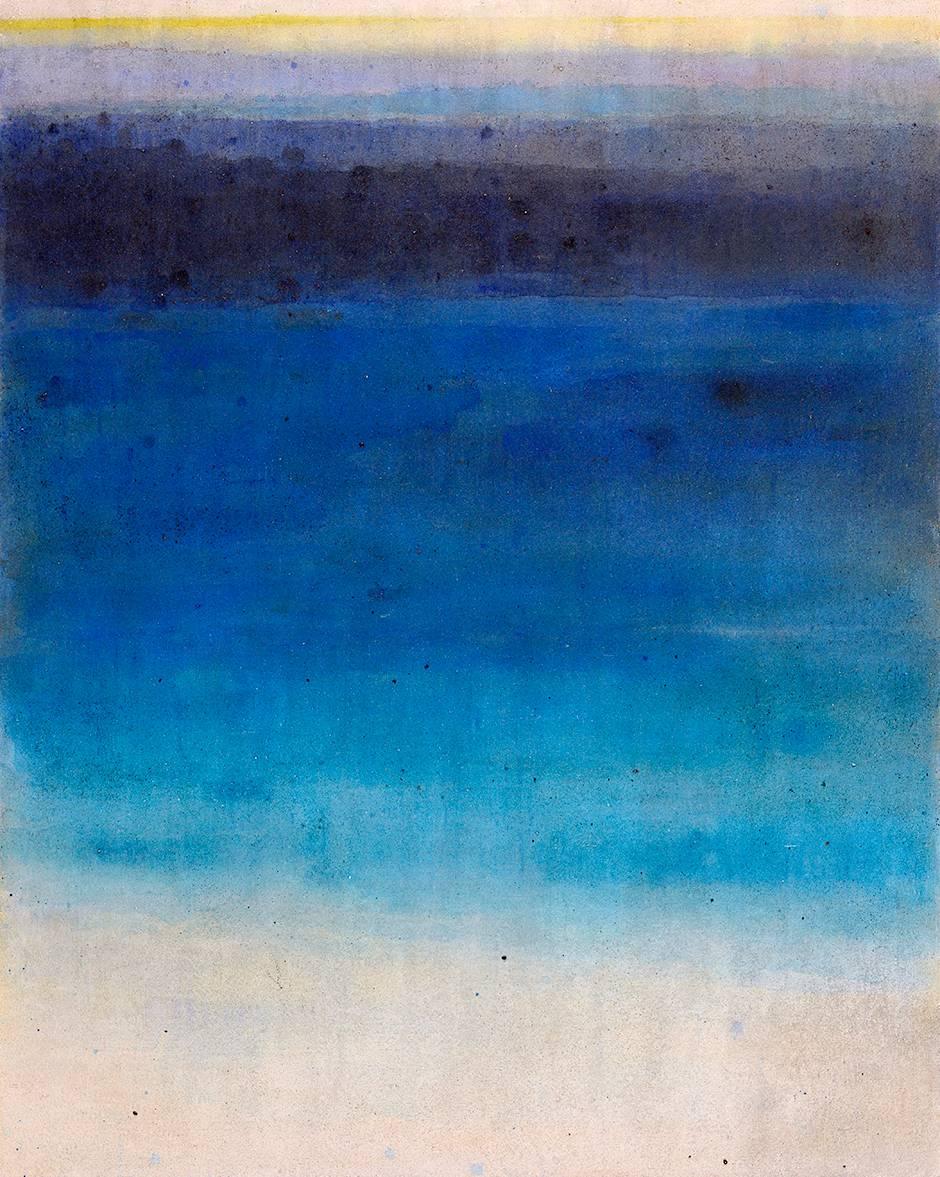 Charlotte Bernstrom Landscape Painting - Nourish Her Blue / acrylic on canvas