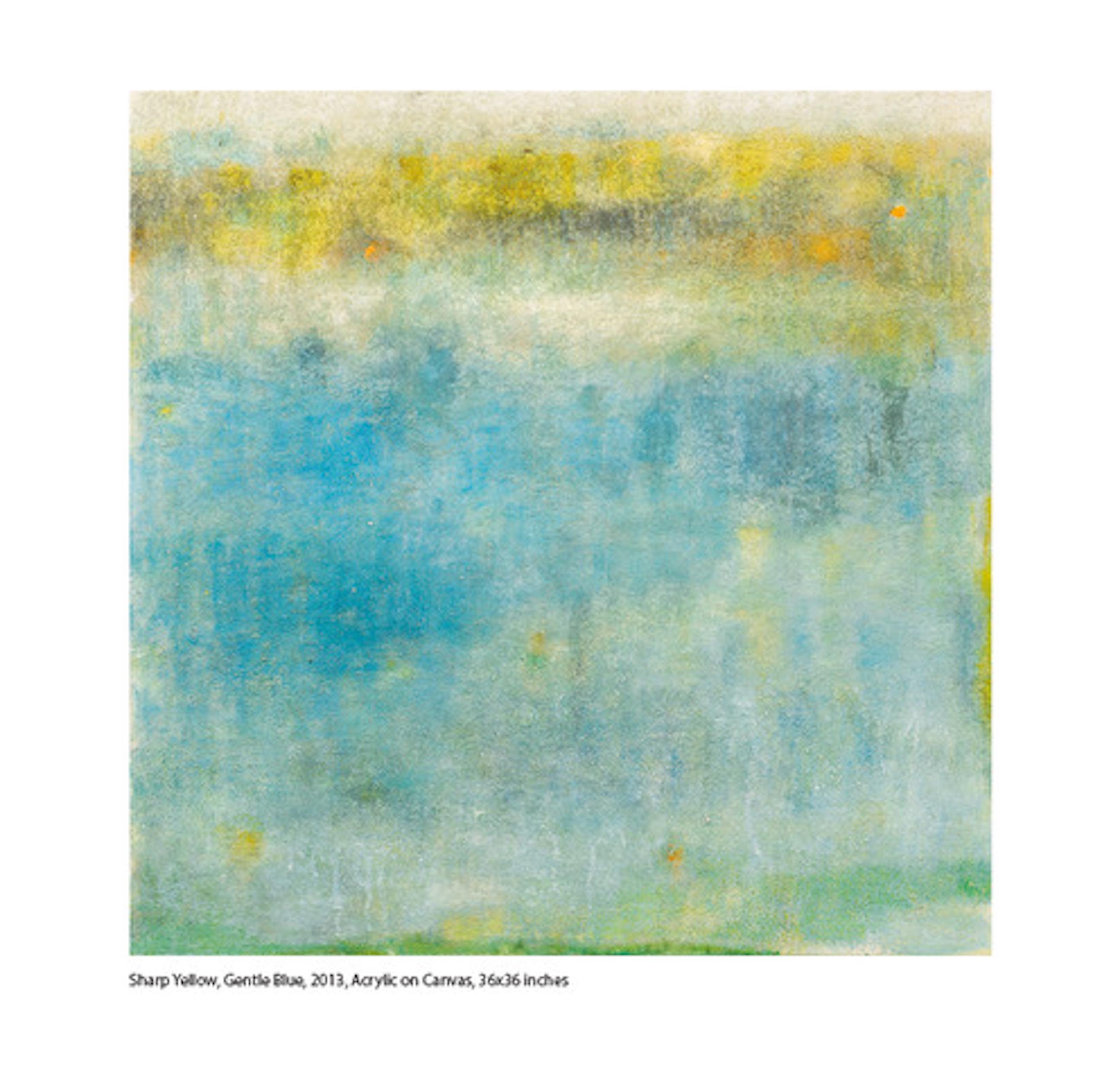 Charlotte Bernstrom Abstract Painting - Sharp Yellow, Gentle Blue