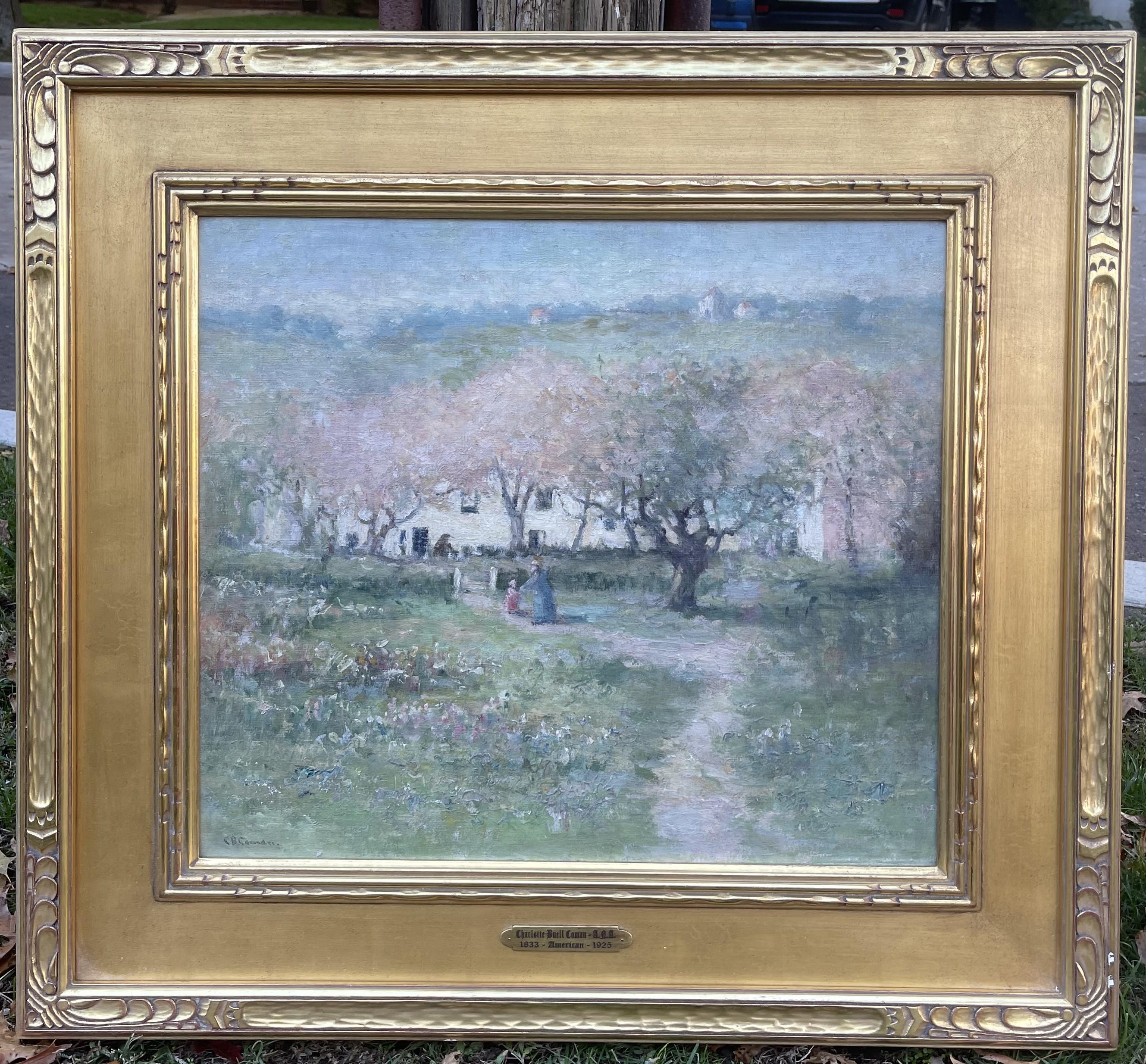Bucolic Scene - Painting by Charlotte Buell Coman