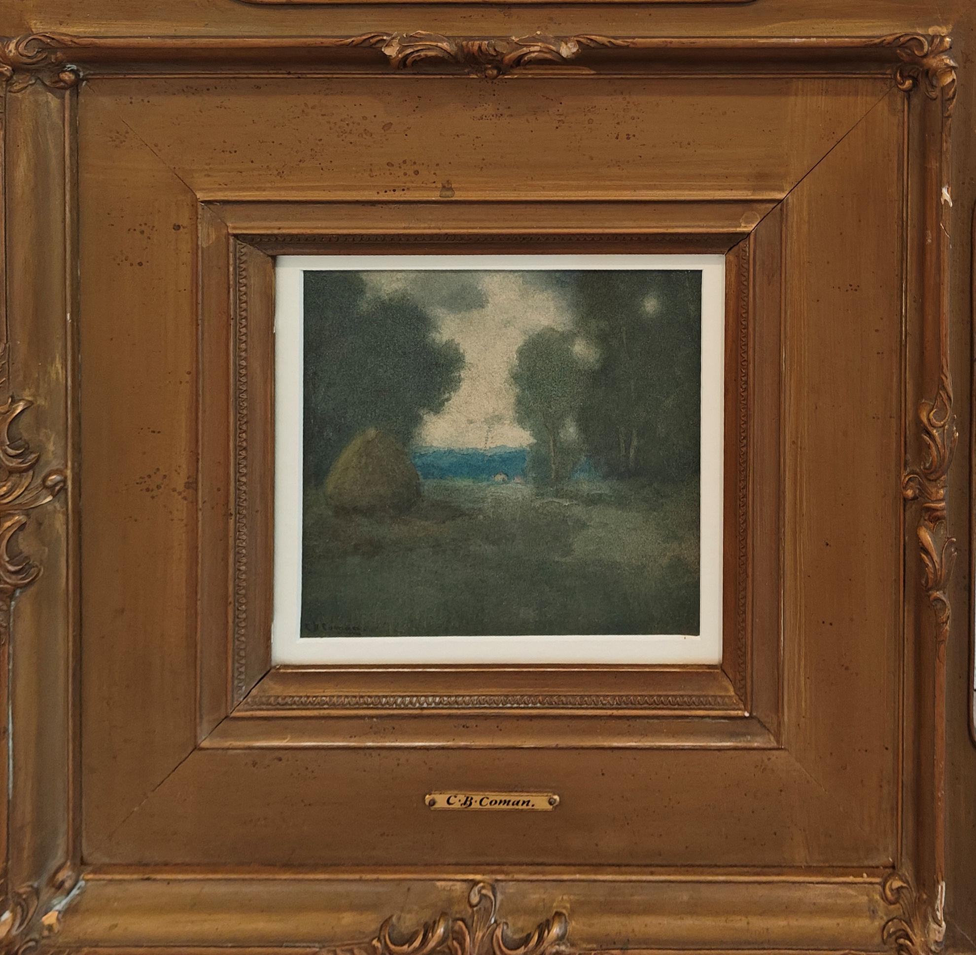 « The Meadow » Charlotte Buell Coman, aquarelle tonaliste de paysage américain en vente 1