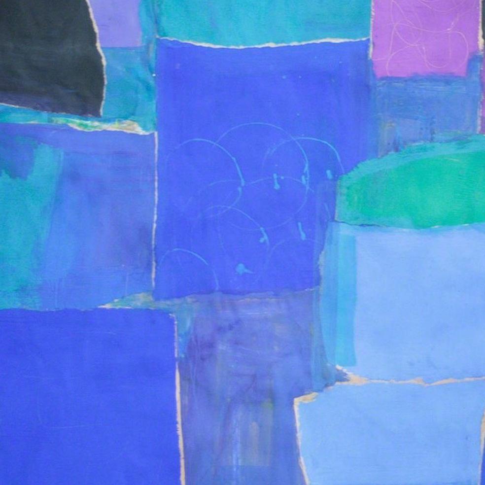 Leurs yeux larges ouverts 1 - Abstrait Mixed Media Art par Charlotte Culot