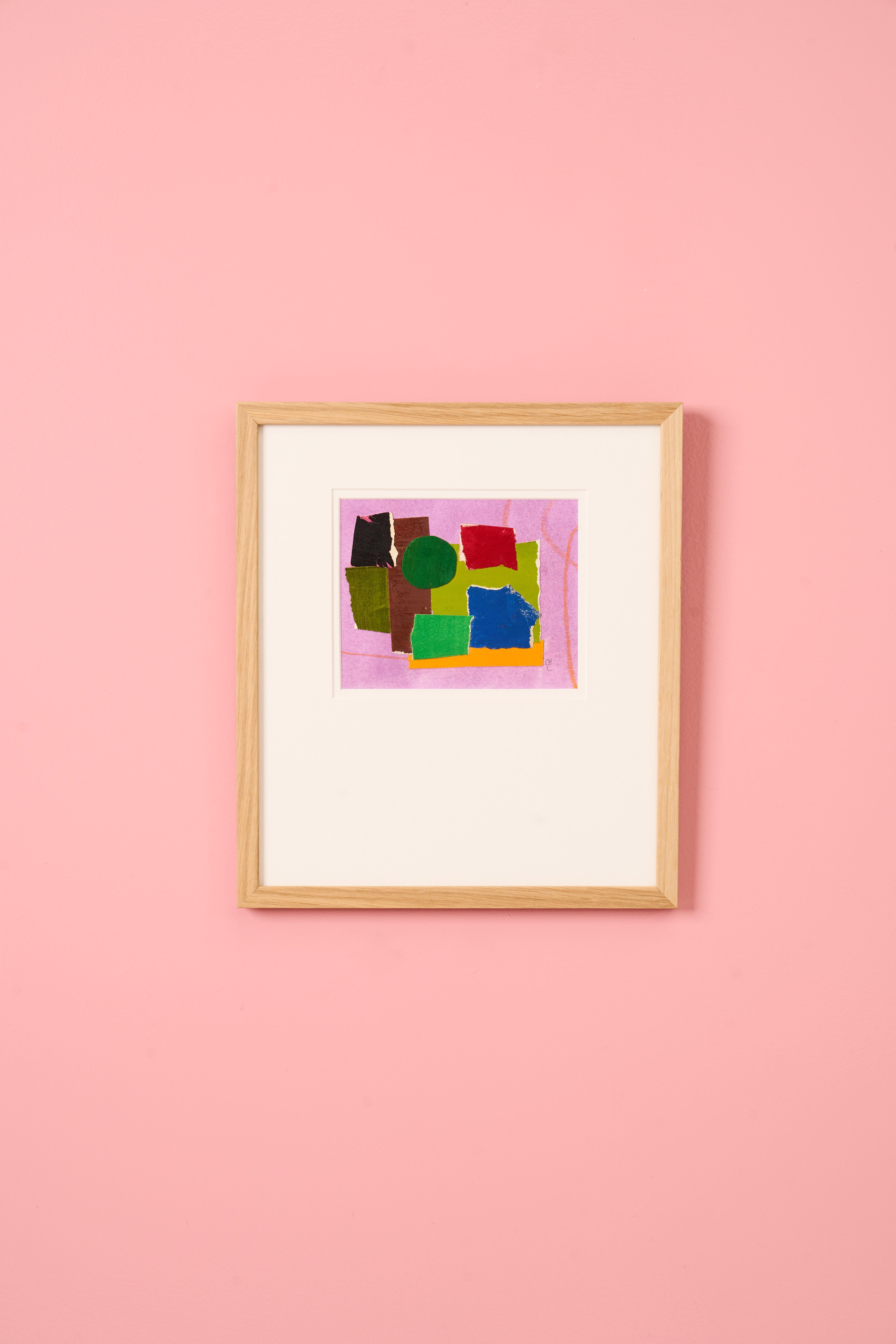Gouaches and collages on paper (16 x 12 cm), framed with a double mat acid-free, museum glass.