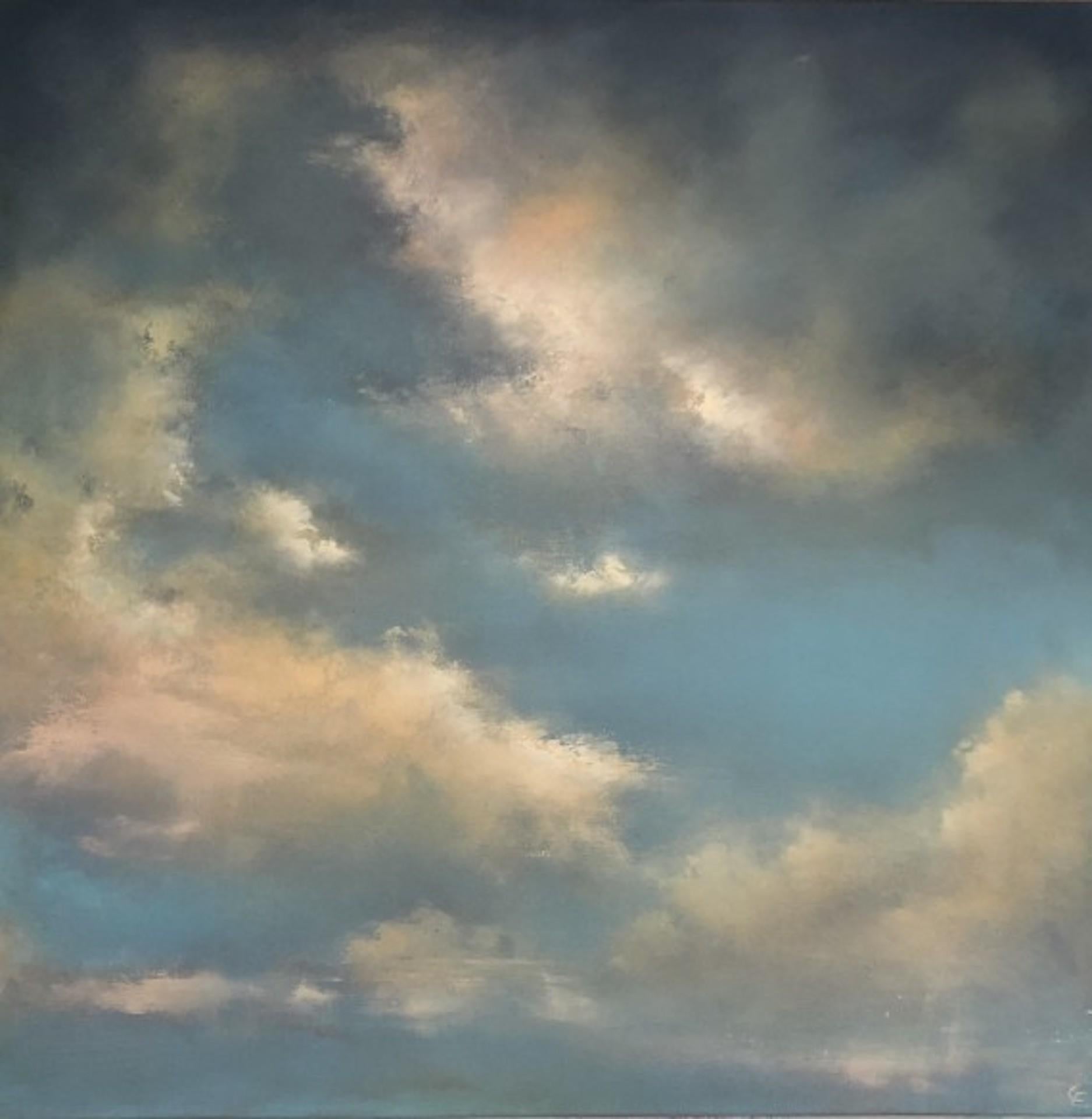 Charlotte Elizabeth Abstract Painting - A Gentle Breath, Contemporary Original Art, Skyscape Painting, Meditation Art