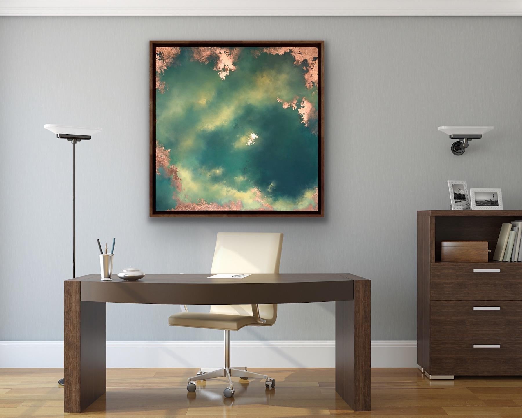 Once More, Contemporary Art, Original Realist Style Sky Painting, Gilted Art For Sale 5