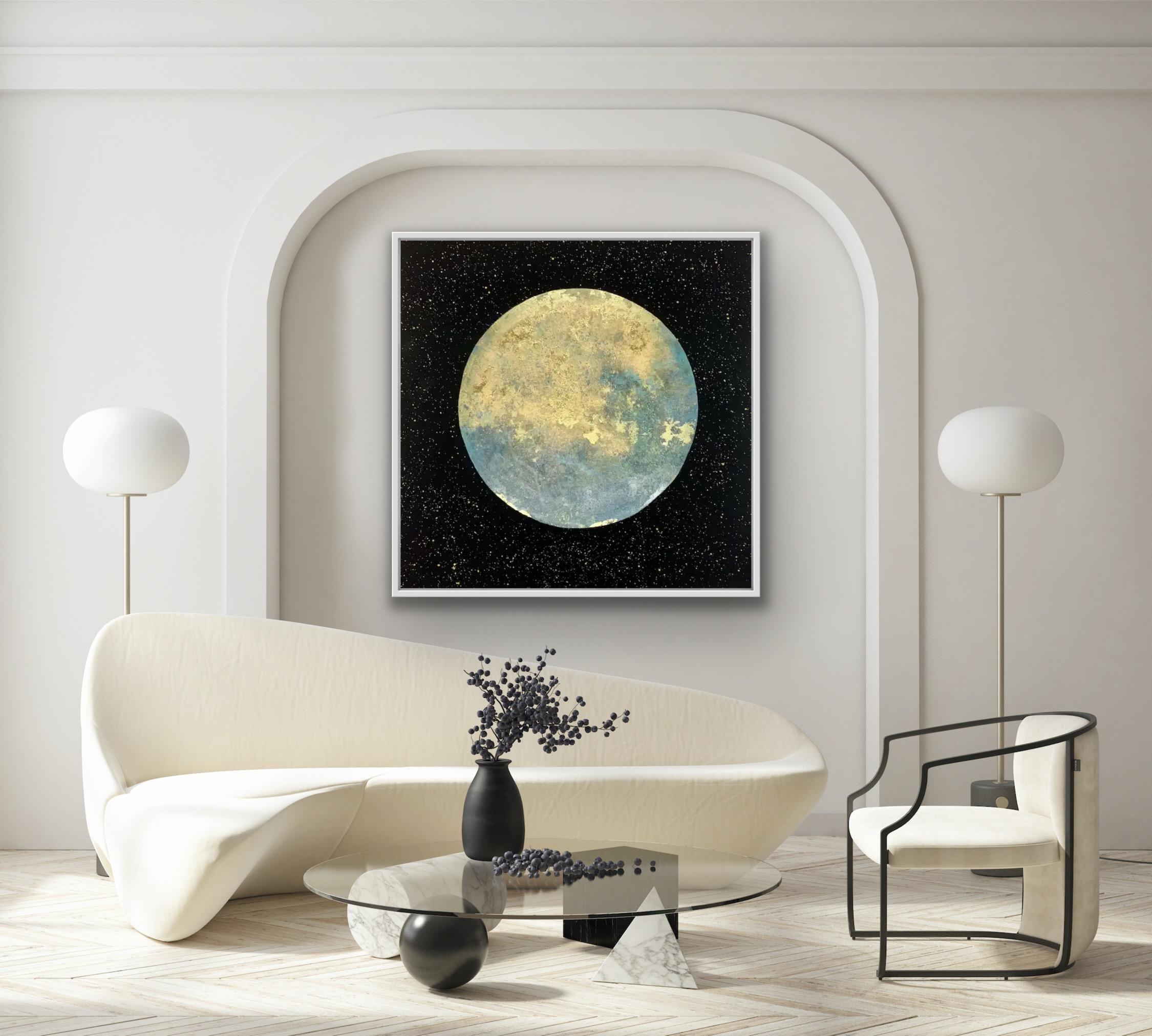 Season of the Soul, Moon Art, Astrology Artwork, Soulful Art, Realist Style Art - Painting by Charlotte Elizabeth