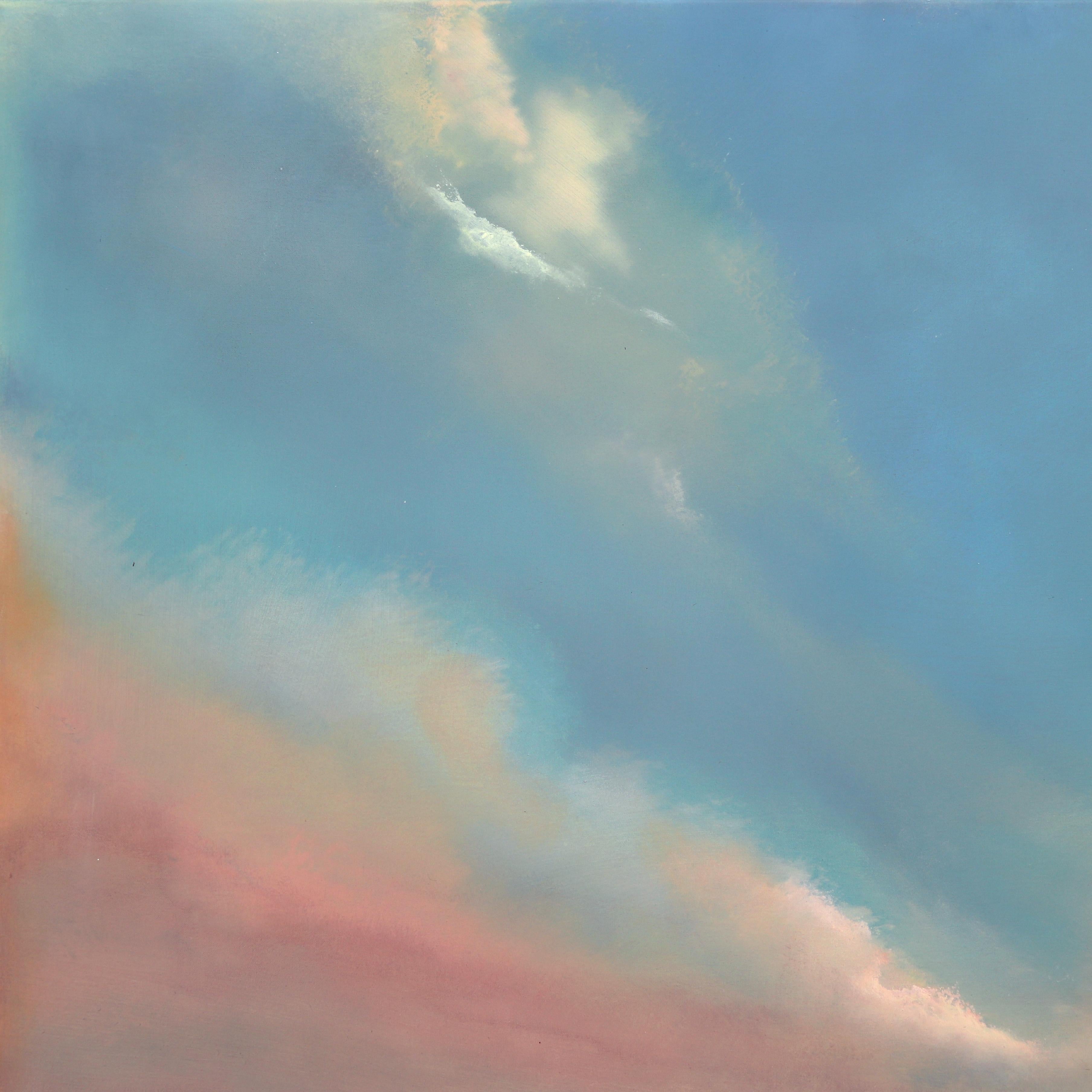 Whisper - Large Scale Original Pastell Ton Ozeanlandschaft Sonnenuntergang Malerei auf Leinwand im Angebot 4