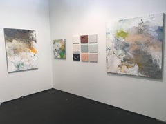 Semplicità - Quadro astratto di colore tenue, bianco, beige, marrone, terra, di grandi dimensioni