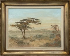 South African Landscape with Acacia Trees by 20th Century Post War Artist