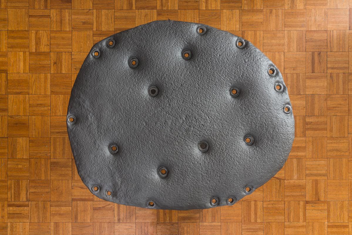 American Low Round Table in Cast Iron - Custom Sizes and Finish Variations Available For Sale