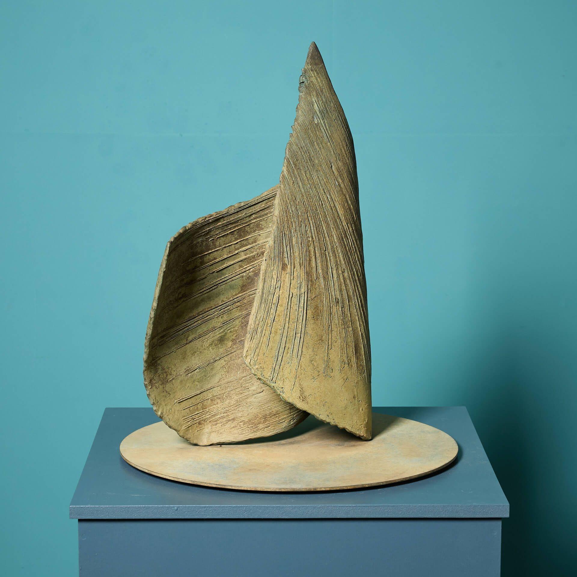 Charlotte Mayer (1929-2022) 'Reed Drift', scultura in bronzo con vele In condizioni discrete in vendita a Wormelow, Herefordshire