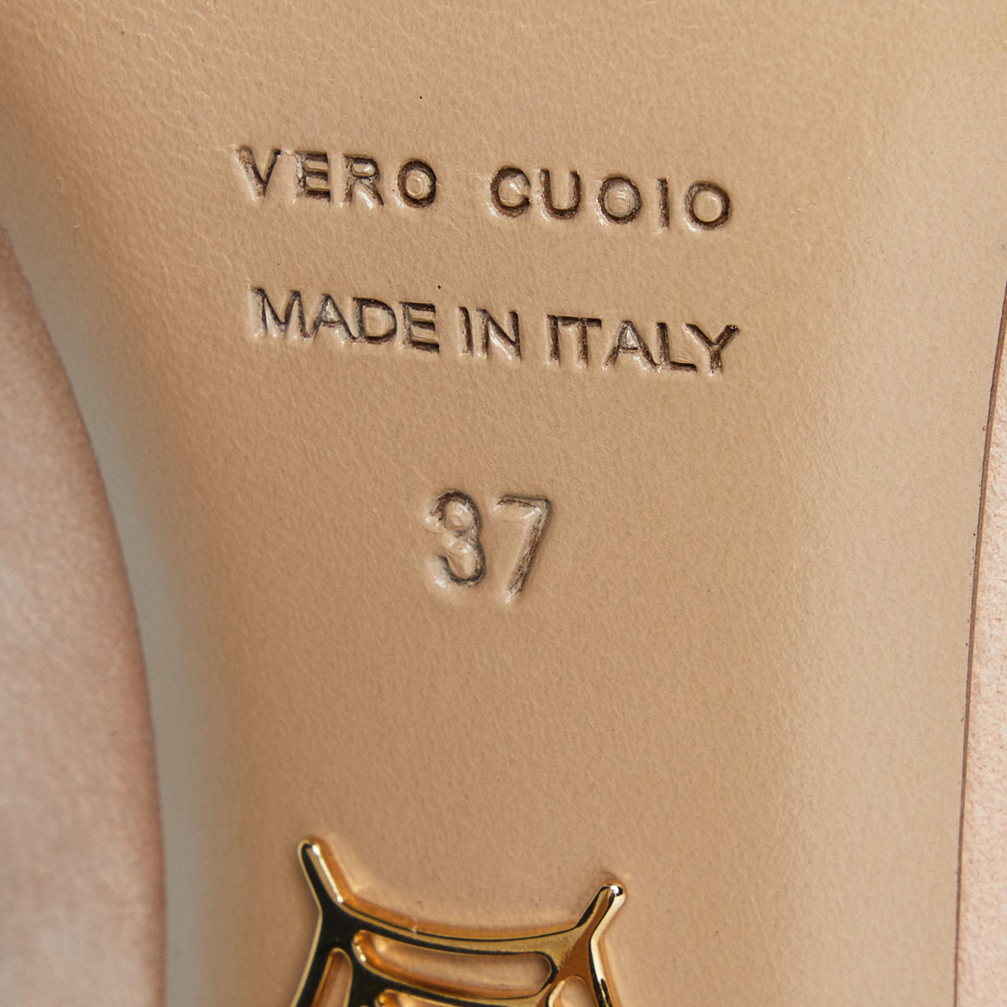 Charlotte Olympia, pelle beige, Pumps con piattaforma Dolly, misura 37 3