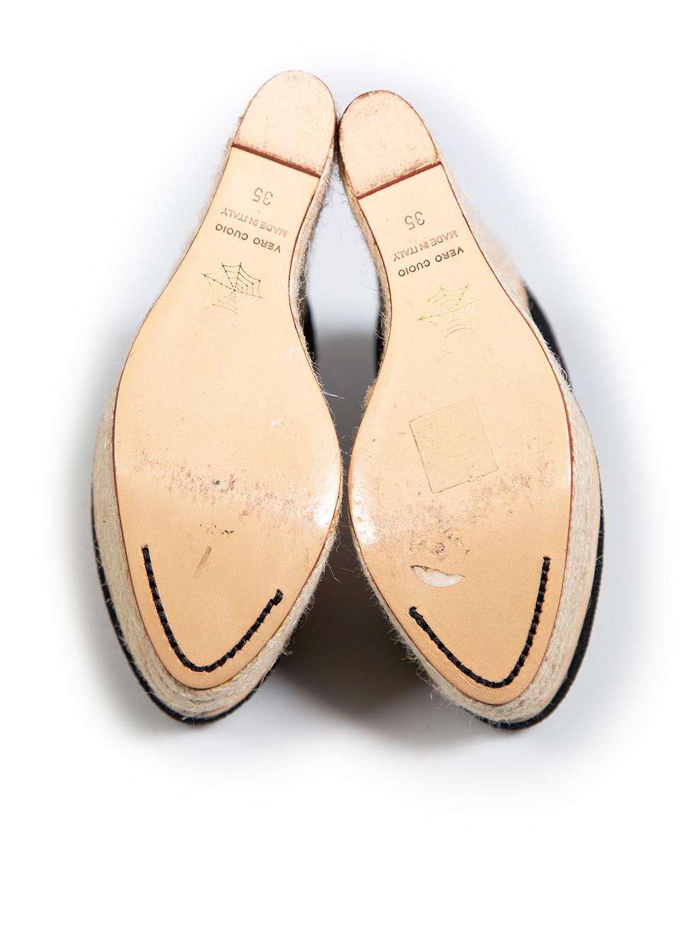 Charlotte Olympia Cunei Espadrille Neri Taglia IT 35 In condizioni buone in vendita a London, GB