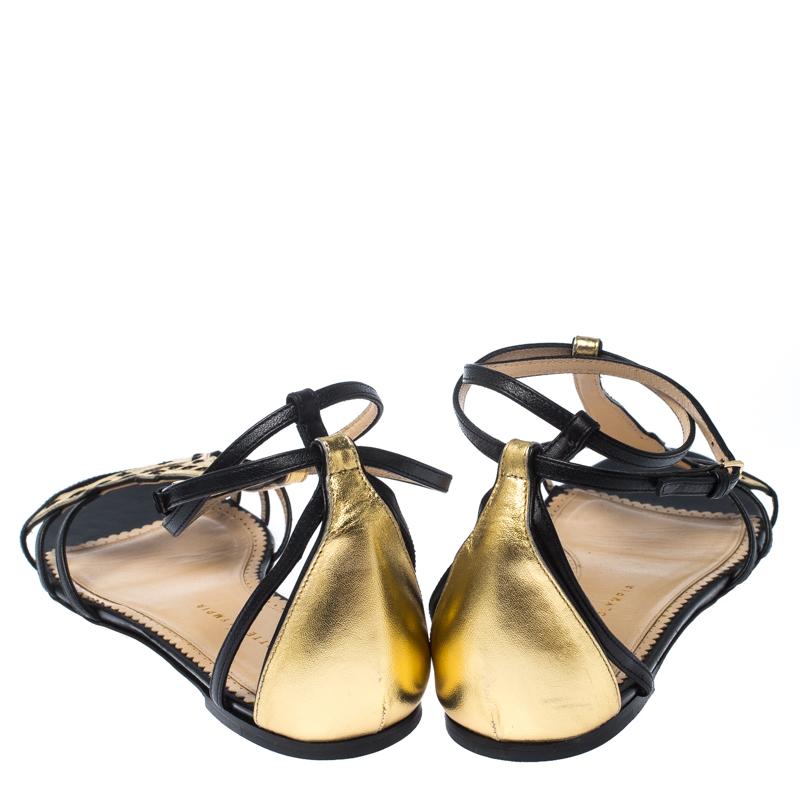 charlotte olympia gold sandals