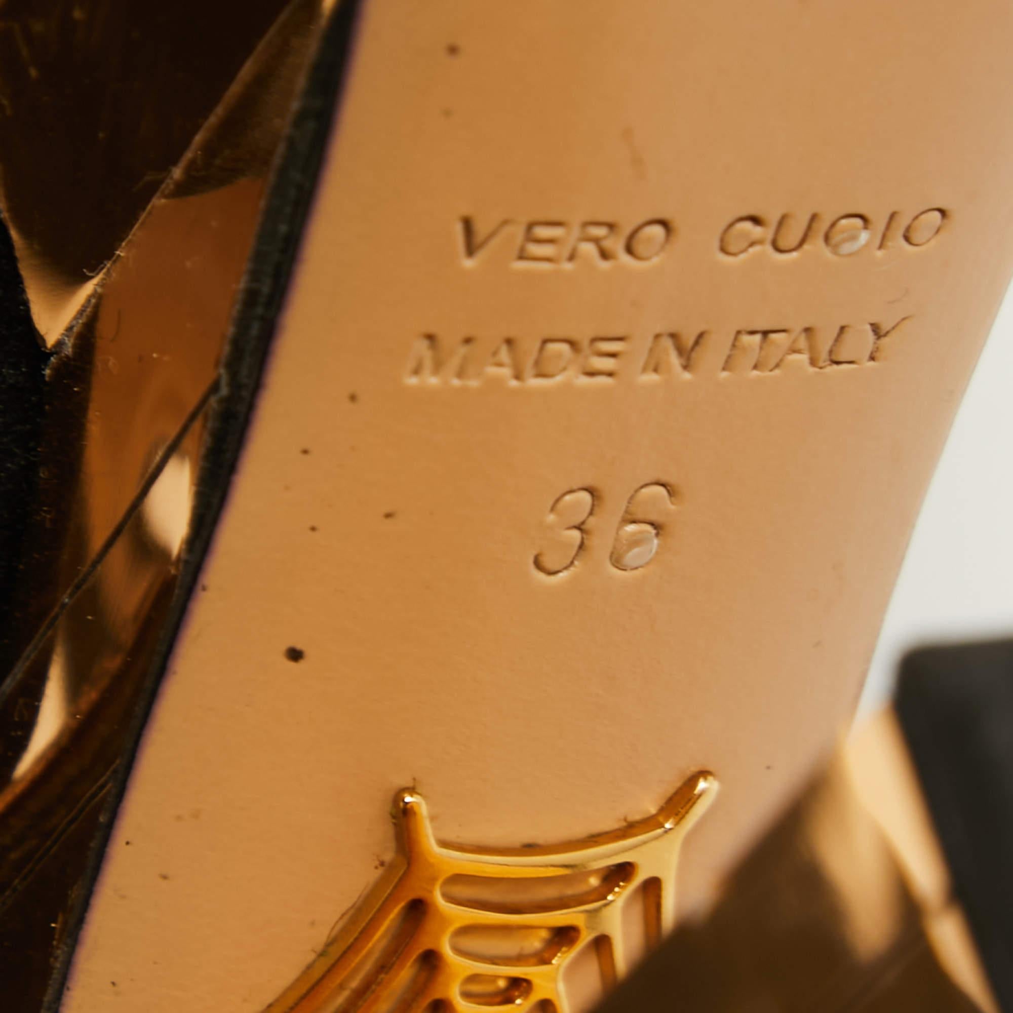 Charlotte Olympia Black Satin Wedge Ankle Strap Sandals Size 36 3