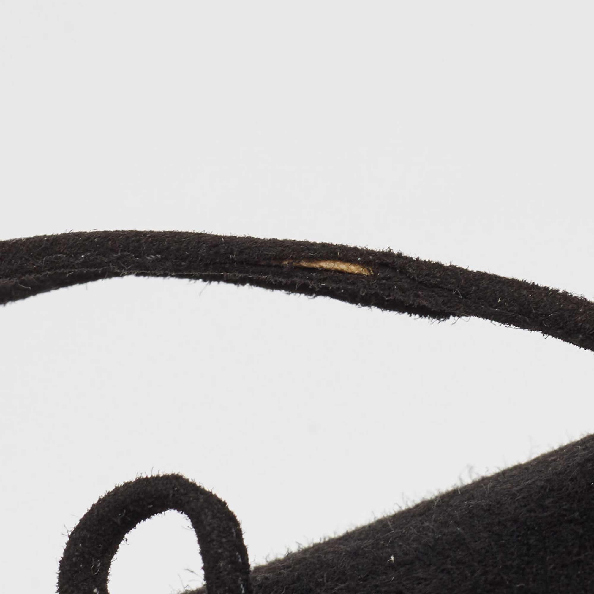 Charlotte Olympia Black Suede and Patent Leather Martha Wedge Booties Size 39.5 For Sale 5