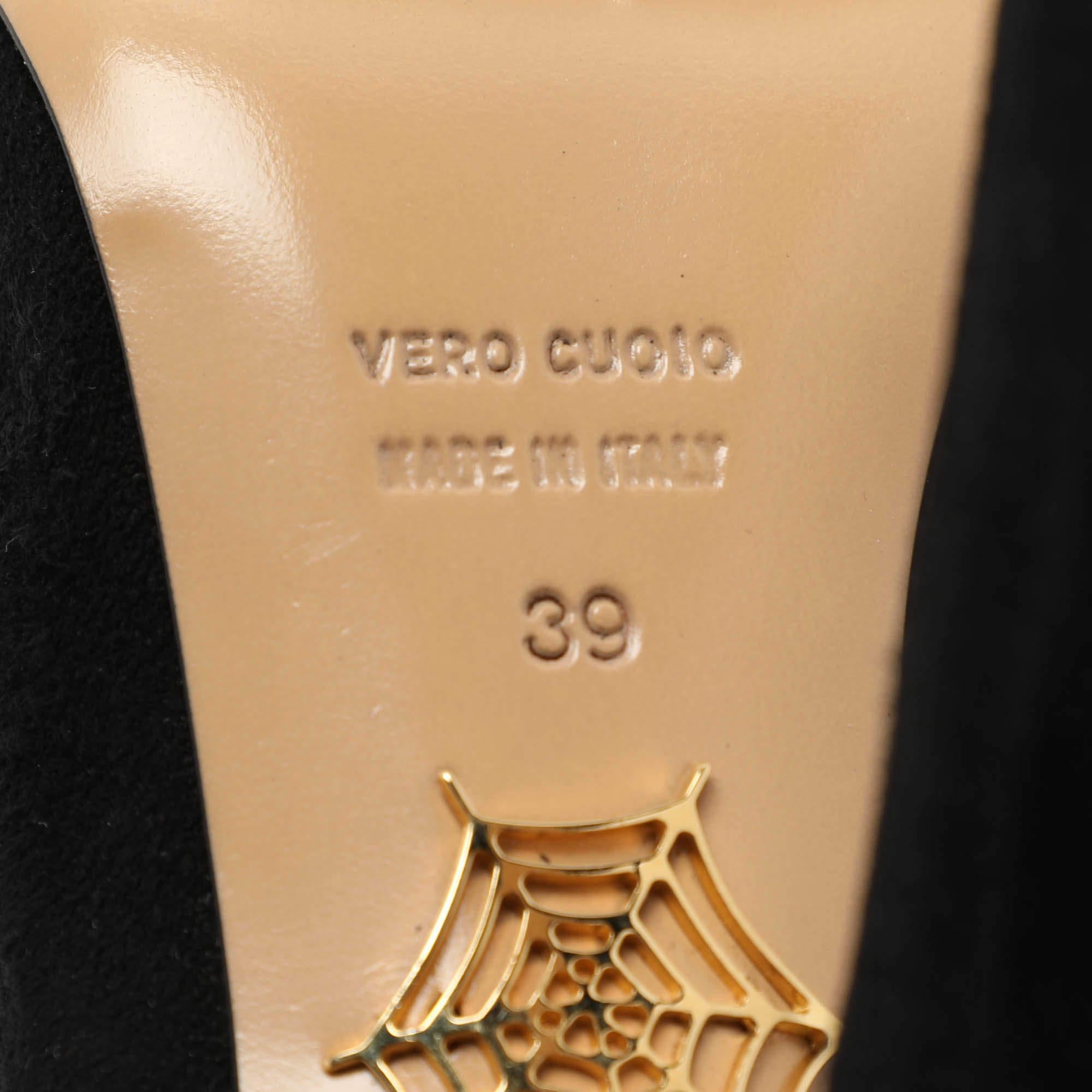Charlotte Olympia - Escarpins à plateforme Dolly en daim noir - Taille 39 en vente 3