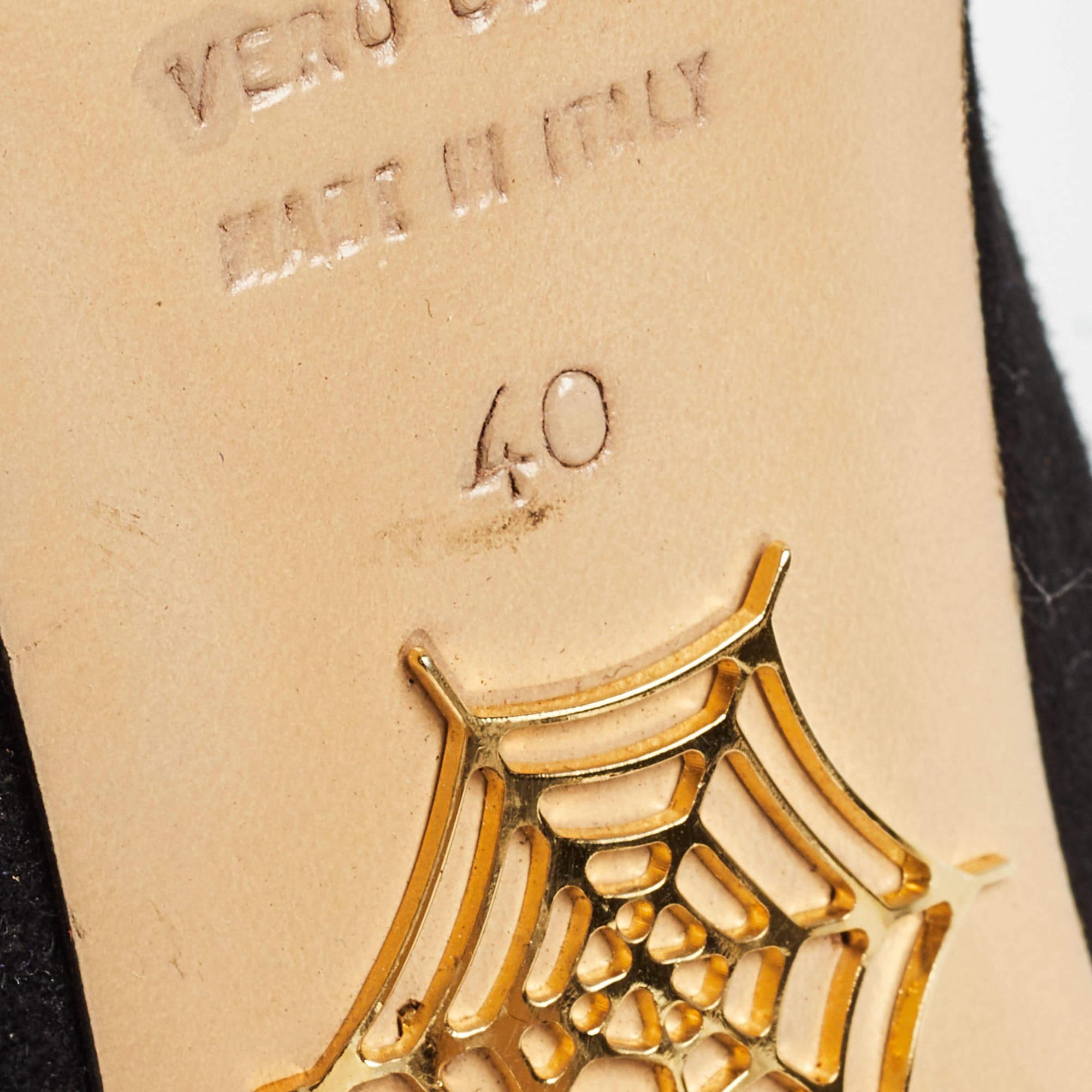 Charlotte Olympia - Escarpins à plateforme en daim noir - Taille 40 en vente 3