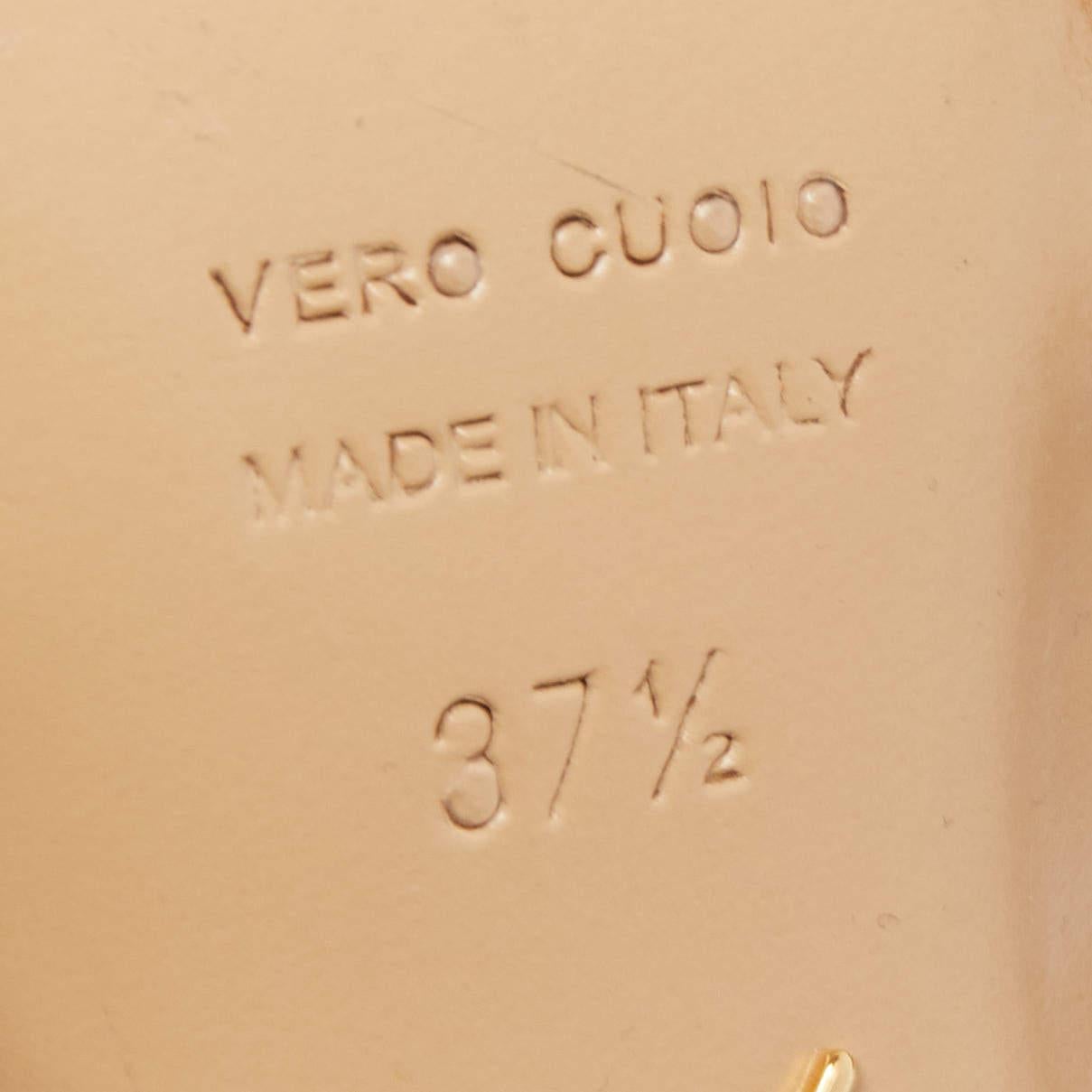 Charlotte Olympia Sandali con nodo in tessuto lurex marrone misura 37,5 in vendita 2