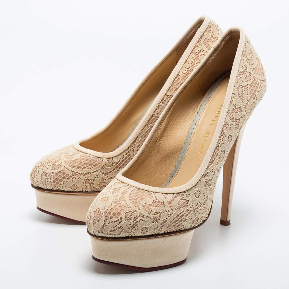 This pair of pumps deserve a space in your closet for its alluring display and functional elements. Crafted from quality materials, these shoes are elegantly raised on comfortable heels and durable soles. 