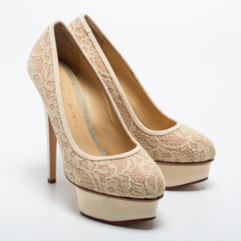 This pair of pumps deserve a space in your closet for its alluring display and functional elements. Crafted from quality materials, these shoes are elegantly raised on comfortable heels and durable soles.