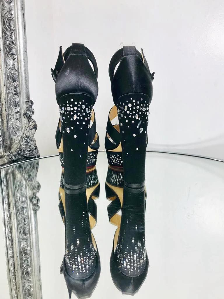 Women's Charlotte Olympia Crystal & Satin Heels For Sale