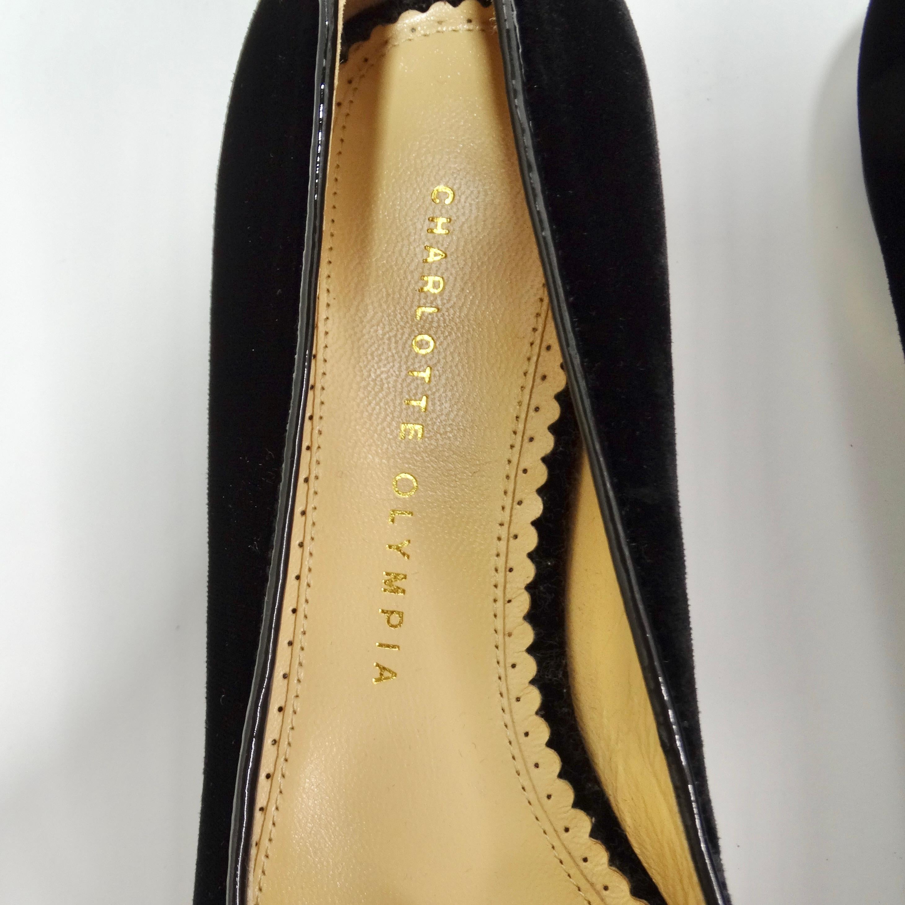 Charlotte Olympia Designerin signierte Kitty bestickte flache Schuhe für Damen oder Herren im Angebot