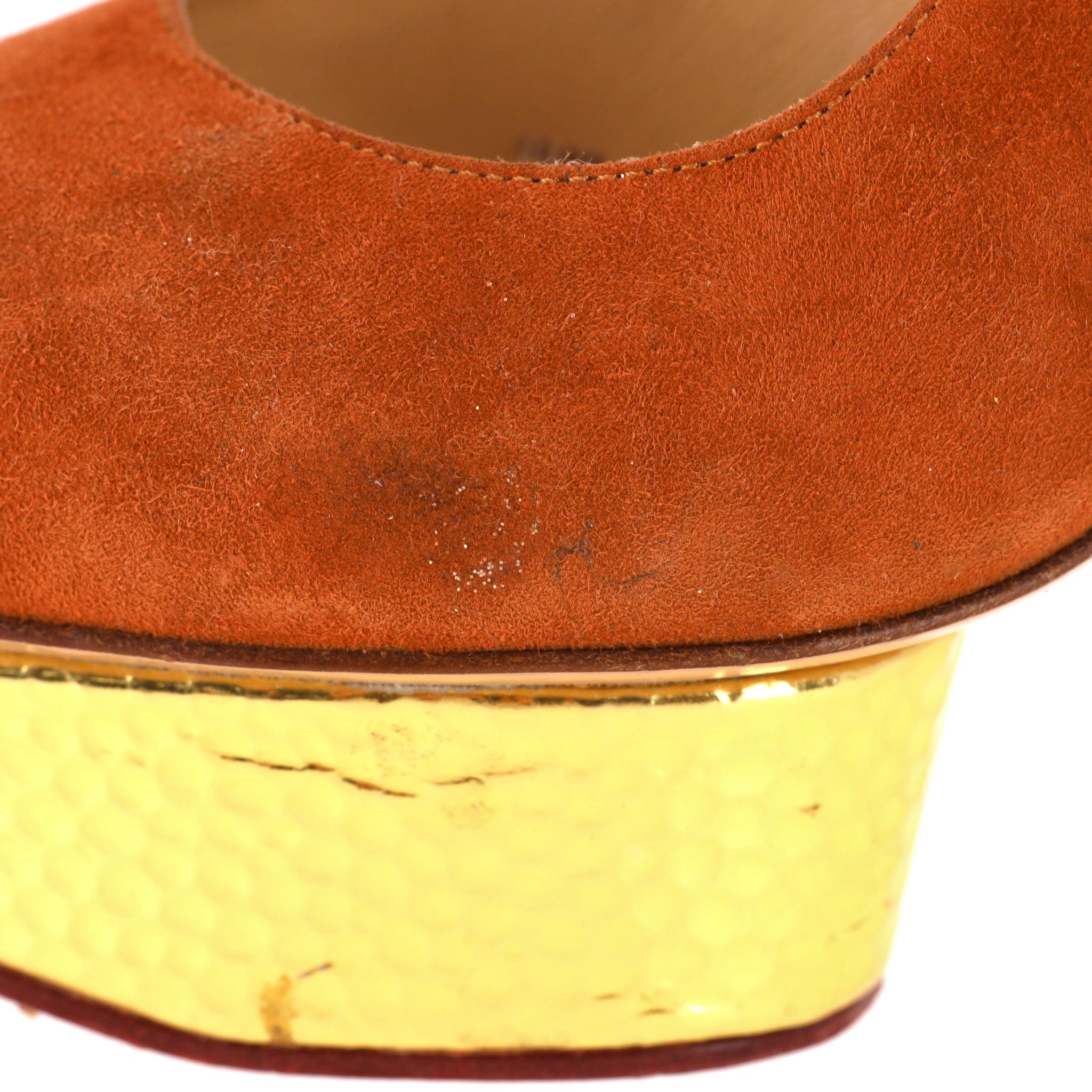 Escarpins Dolly à plateforme métallique de Charlotte Olympia en vente 5