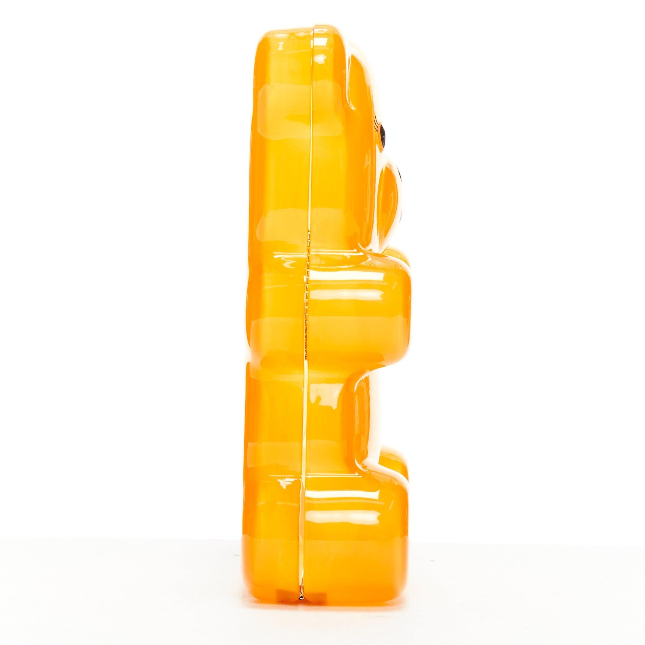 Women's CHARLOTTE OLYMPIA egg yolk yellow gummy bear acrylic box clutch bag For Sale