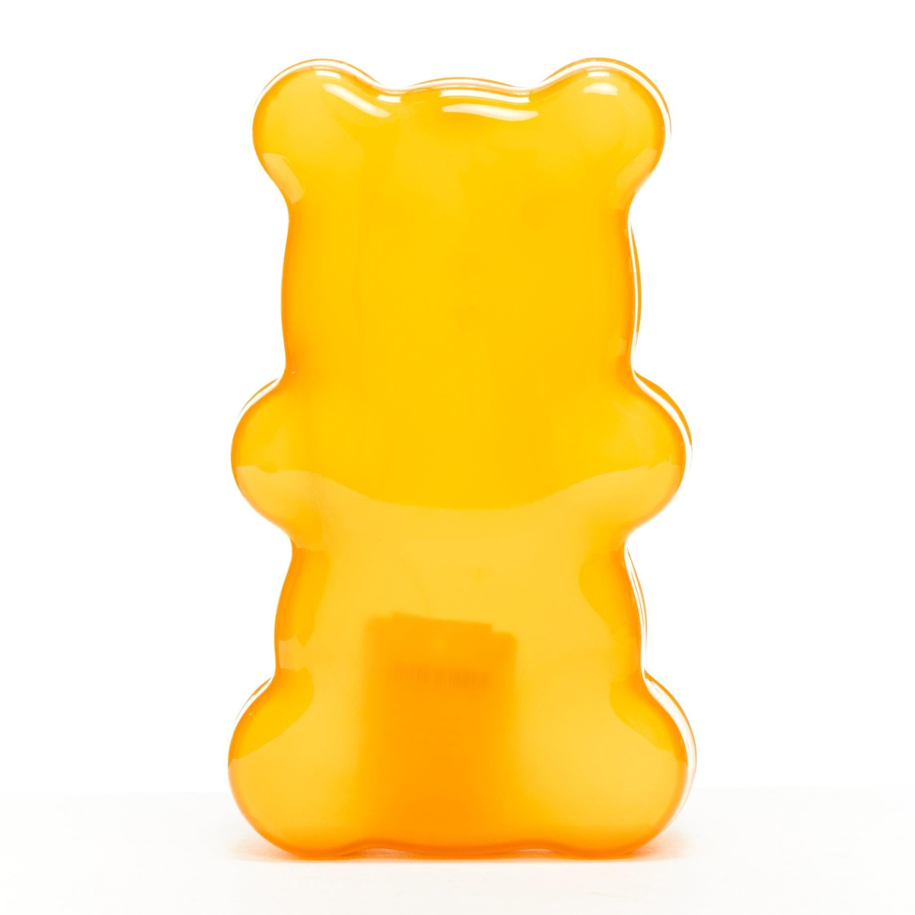 CHARLOTTE OLYMPIA egg yolk yellow gummy bear acrylic box clutch bag For Sale 1