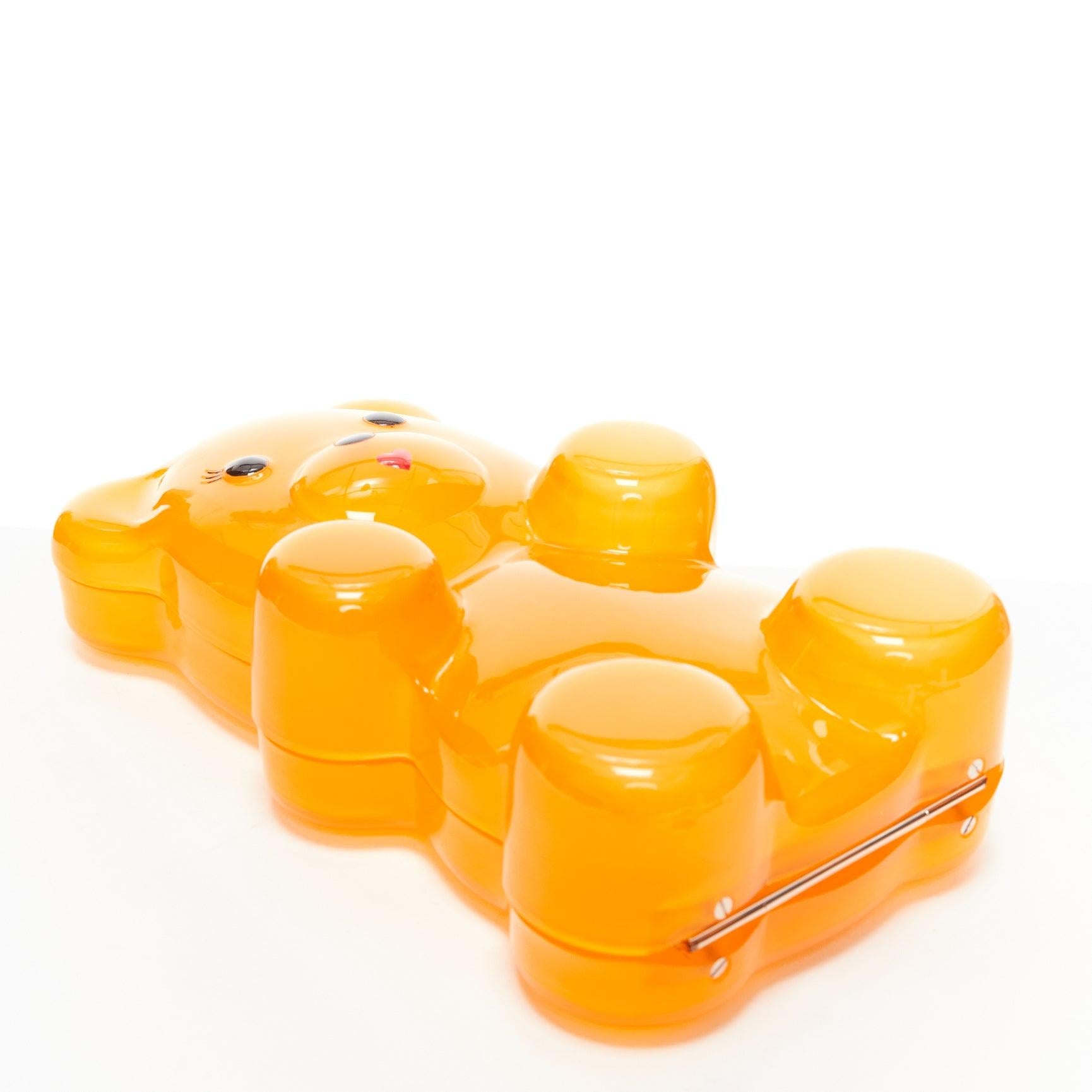 CHARLOTTE OLYMPIA egg yolk yellow gummy bear acrylic box clutch bag For Sale 2