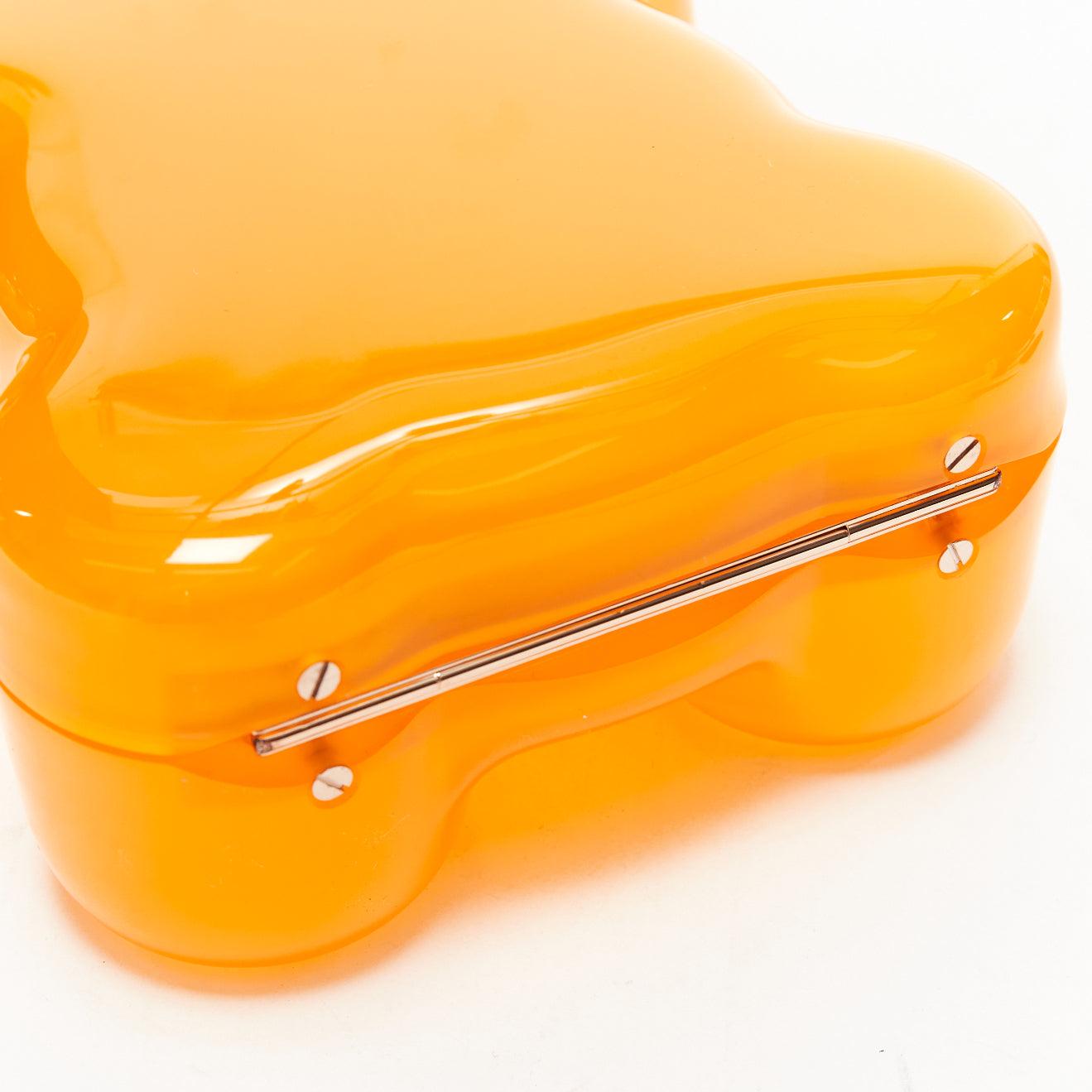 CHARLOTTE OLYMPIA egg yolk yellow gummy bear acrylic box clutch bag For Sale 4